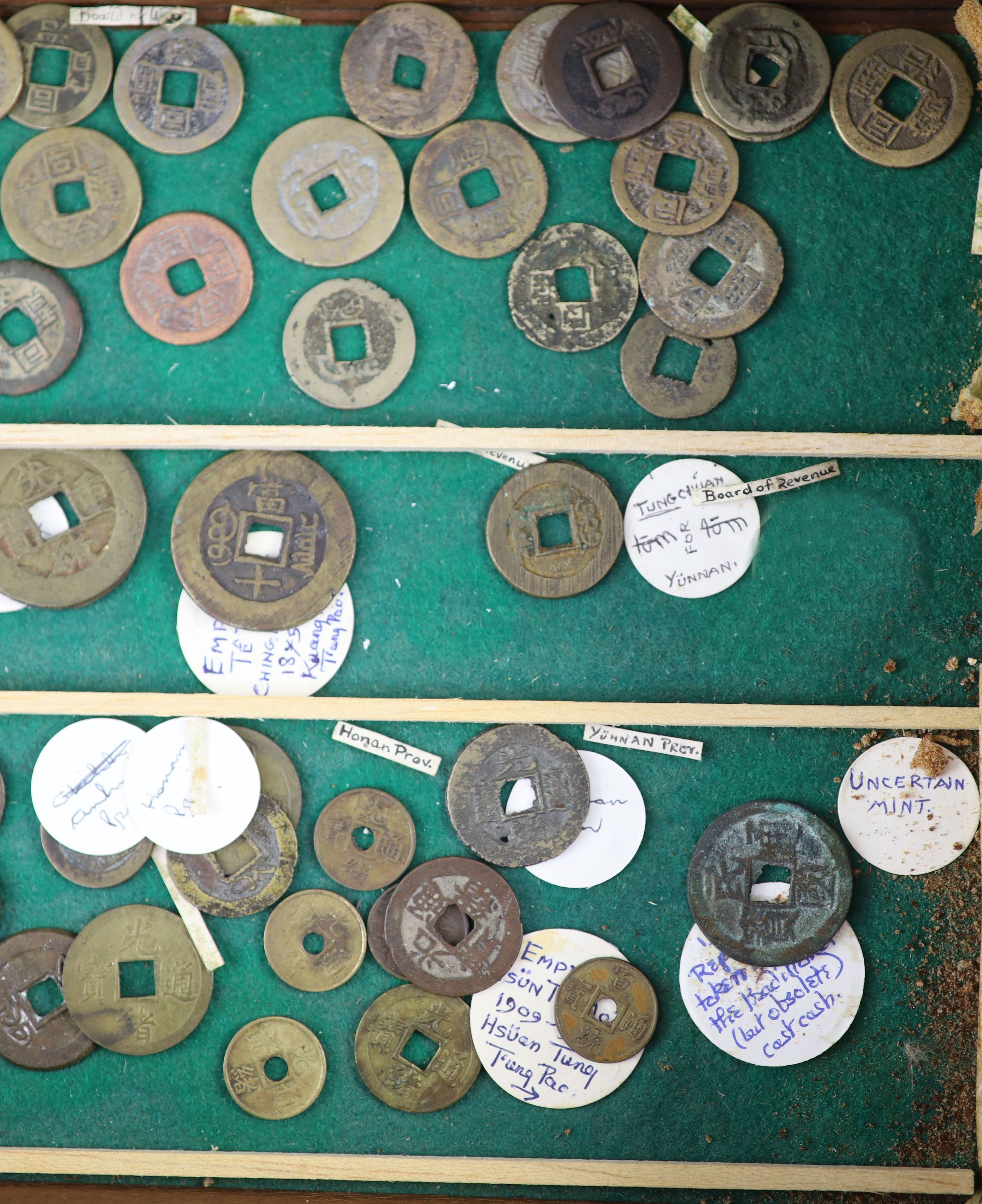 China Empire, a group of 68 bronze and copper cash, Tongzhi, Guangxu and Xuantong period (1862-1912)